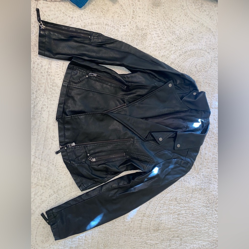 Max Studio Black Leather Jacket
